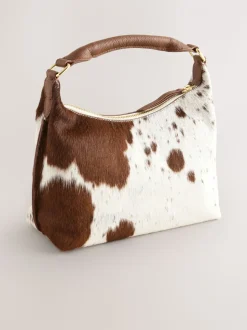 Animal - Leather Scooped Hand Held Bag