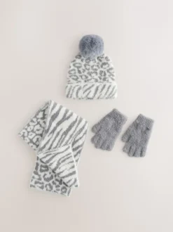Animal - Set van muts, handschoenen en sjaal (3-16jr)