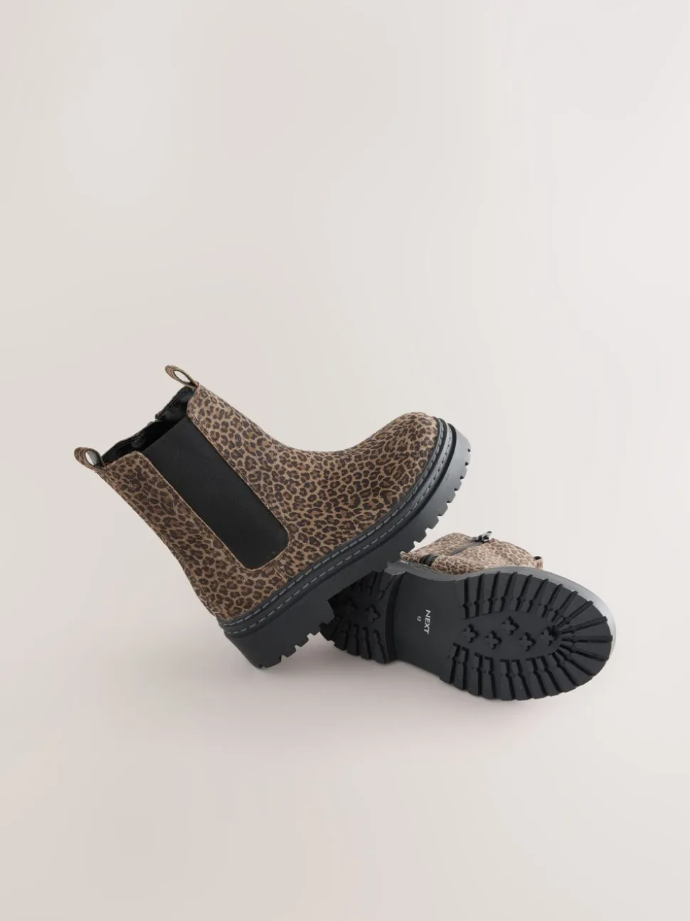 Animal luipaardprint - Leren Chunky Chelsea Boots