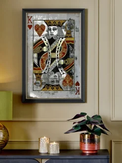 Antiqued Cards Suit Mirror Wall Art