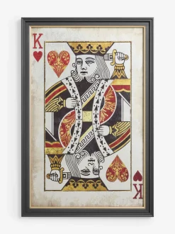 Antiqued Cards Suit Mirror Wall Art