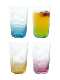 Anton Studio Designs Set of 4 Swirl Hiball Tumblers