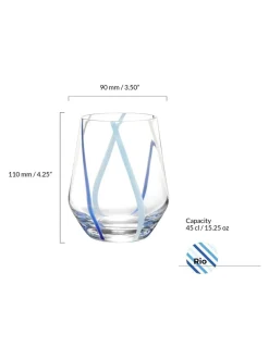 Anton Studio Designs Set of 2 Rio DOF Tumblers Azure