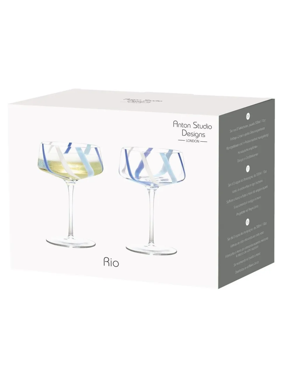 Anton Studio Designs set van 2 Rio champagnecoupes