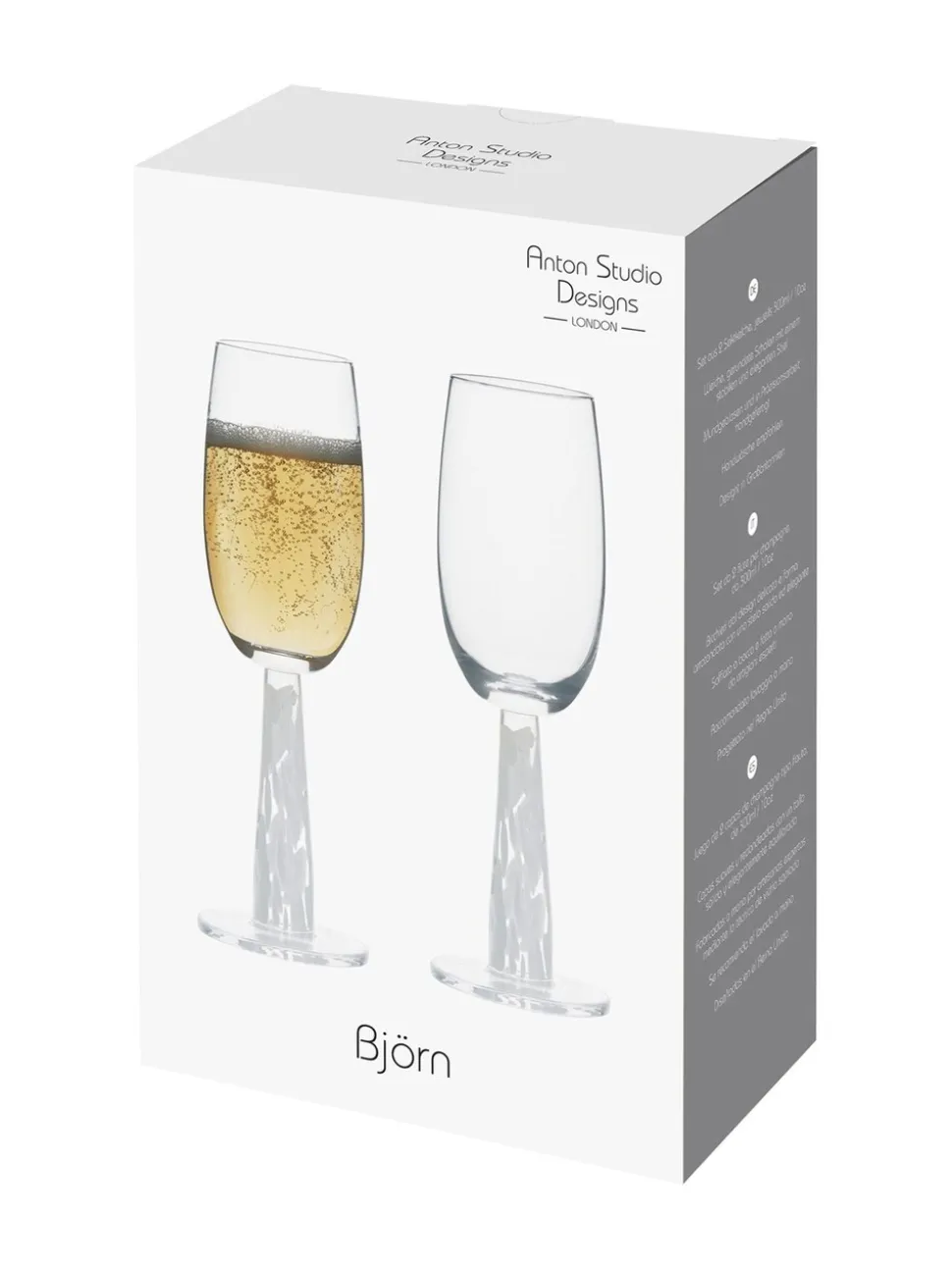 Anton Studio Designs set van 2 Björn champagneflûtes
