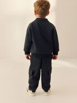 Antraciet - 3 -delige set van T-shirt en joggingbroeken (3mnd-7jr)