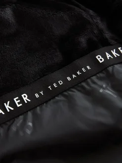 Antraciet - Baker By Ted Baker regenbestendige gewateerde lange jas
