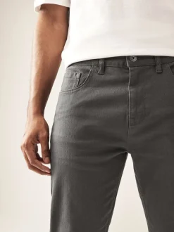 Antraciet - Enkele - Slim fit klassieke stretchy jeans