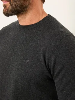Antraciet - FatFace Crew Neck Knitted Jumper