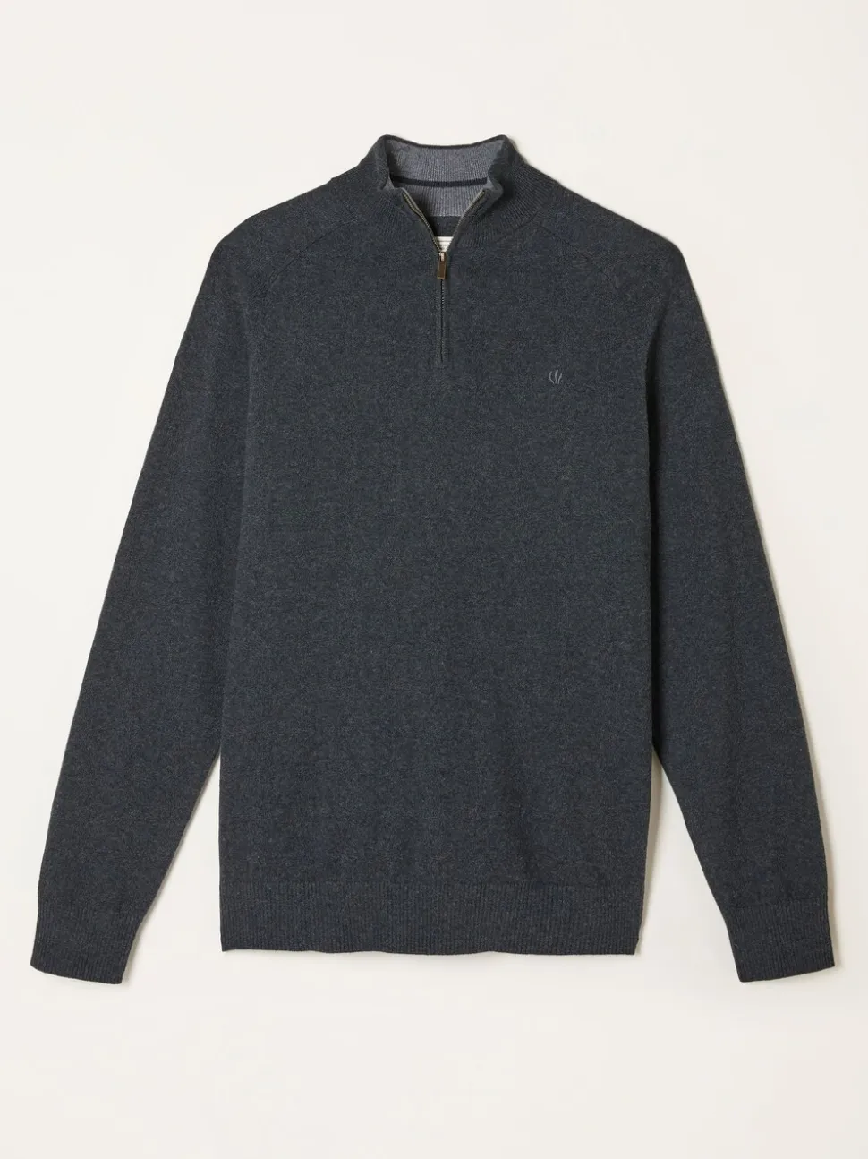 Antraciet - FatFace Half Zip Neck Knitted Jumper