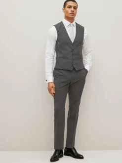Antraciet - Gilet met regular fit