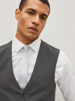 Antraciet - Gilet met regular fit