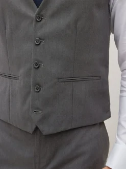 Antraciet - Gilet met regular fit