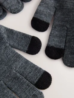 Antraciet - Magic handschoenen 3 paar (3-16jr)