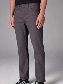 Antraciet - Rechte, klassieke jeans met stretch