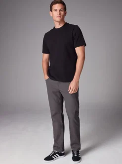 Antraciet - Rechte, klassieke jeans met stretch