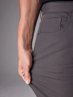 Antraciet - Rechte, klassieke jeans met stretch