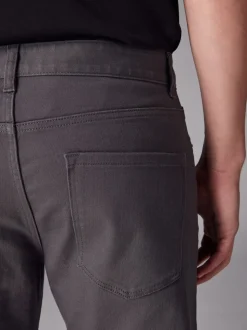 Antraciet - Rechte, klassieke jeans met stretch