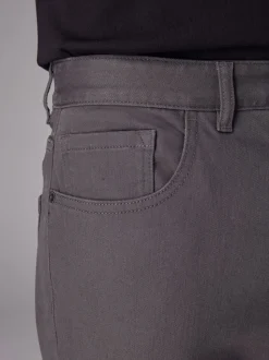 Antraciet - Rechte, klassieke jeans met stretch