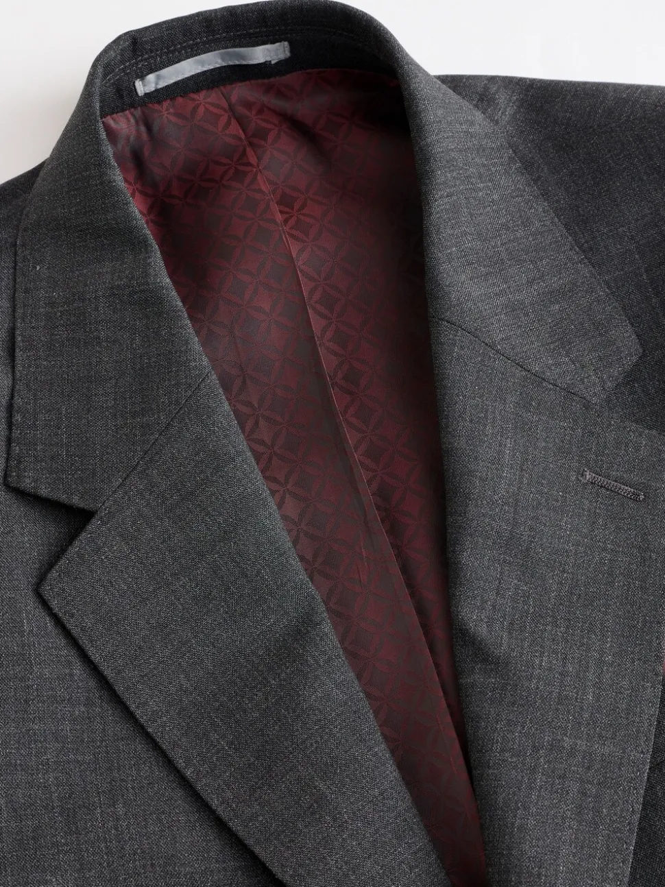 Antraciet - Regular Fit Signature Nova Fides 100% Italian Wool Suit Jacket