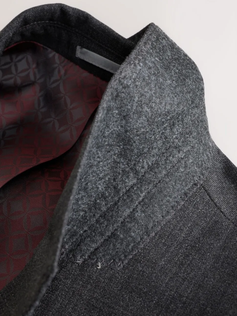 Antraciet - Regular Fit Signature Nova Fides 100% Italian Wool Suit Jacket