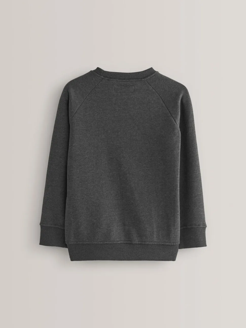 Antraciet - Schoolsweater met ronde hals (3-17jr)