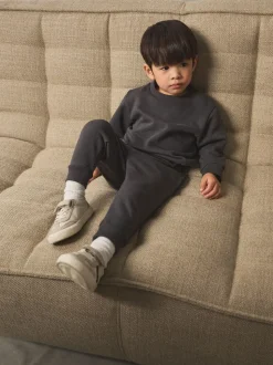 Antraciet - Set met sweatshirt en joggingbroek (3mnd-7jr)