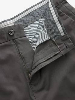 Antraciet - Slim Fit - Chinoshort met stretch