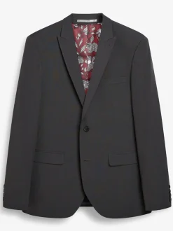 Antraciet - Slim Fit - Kostuum met twee knopen: colbert