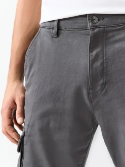 Antraciet - Slim Fit Motionflex Strech Cargo Trousers