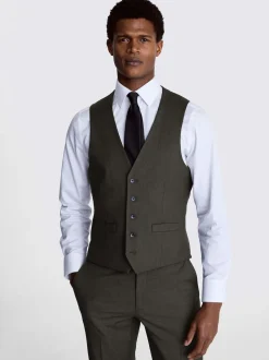 Antraciet - Standaard - MOSS Stretch Suit Waistcoat