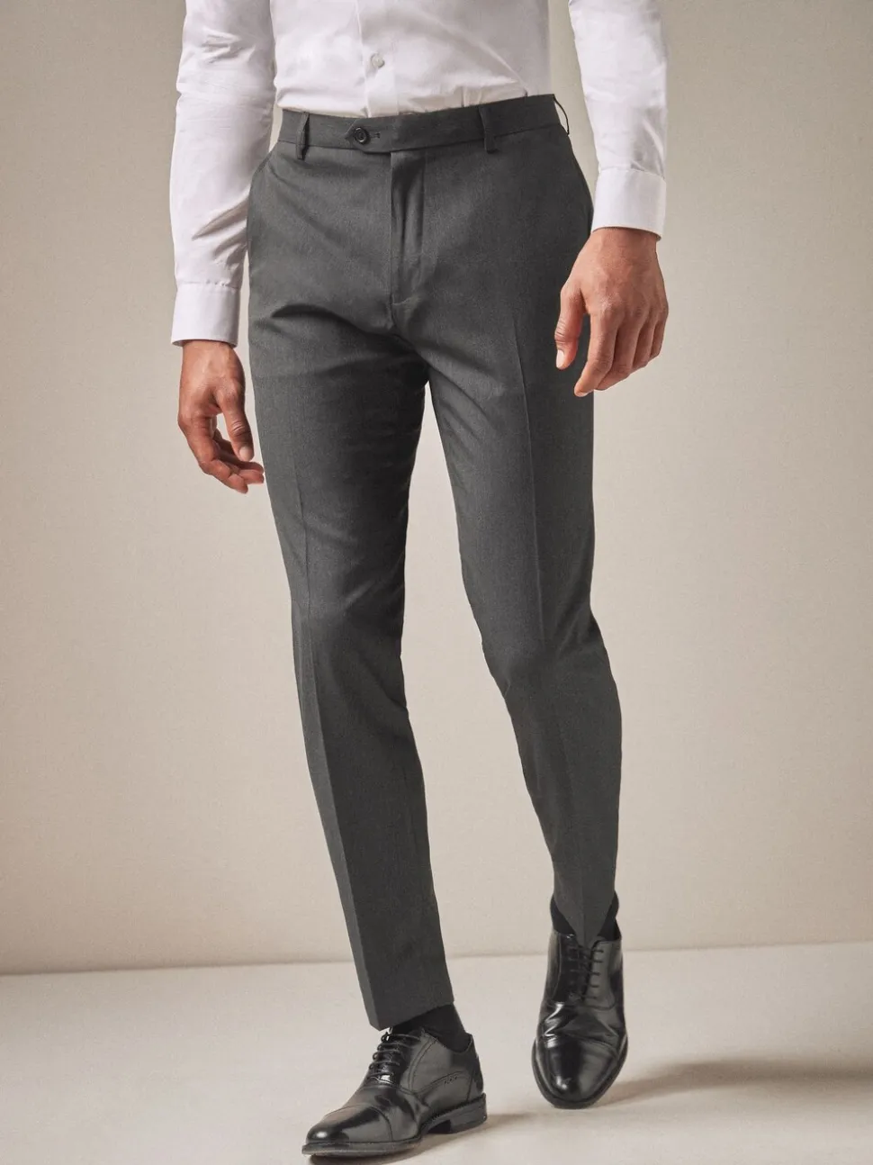 Antraciet - Strakke Pasvorm - Chique stretchy broek
