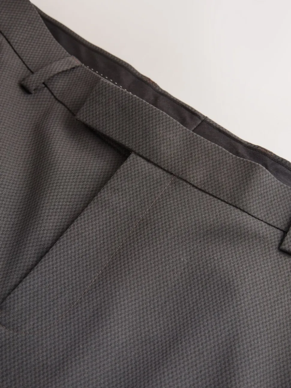 Antraciet - Strakke Pasvorm - Pantalon in smokingstijl