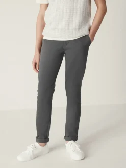 Antraciet - Stretchy chino's (3-17jr)