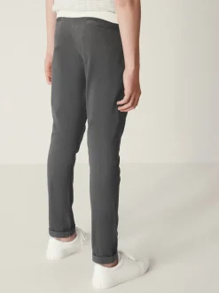 Antraciet - Stretchy chino's (3-17jr)
