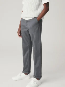 Antraciet - Stretchy chino's (3-17jr)
