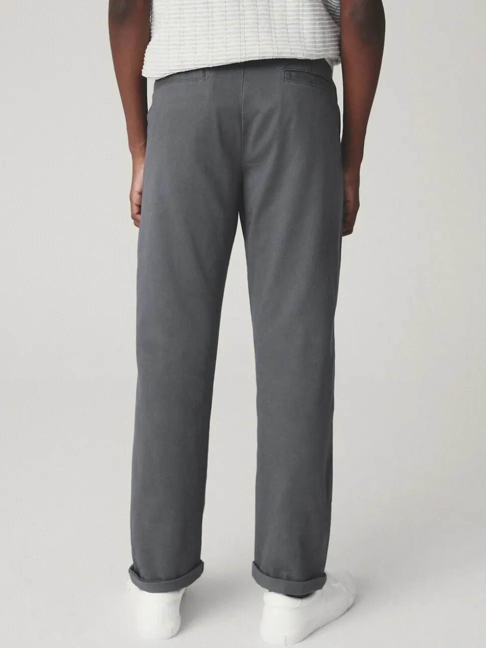 Antraciet - Stretchy chino's (3-17jr)