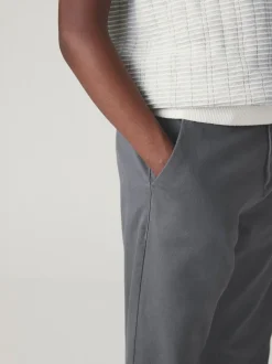 Antraciet - Stretchy chino's (3-17jr)