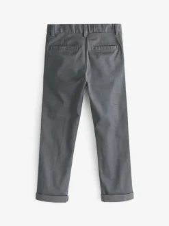 Antraciet - Stretchy chino's (3-17jr)
