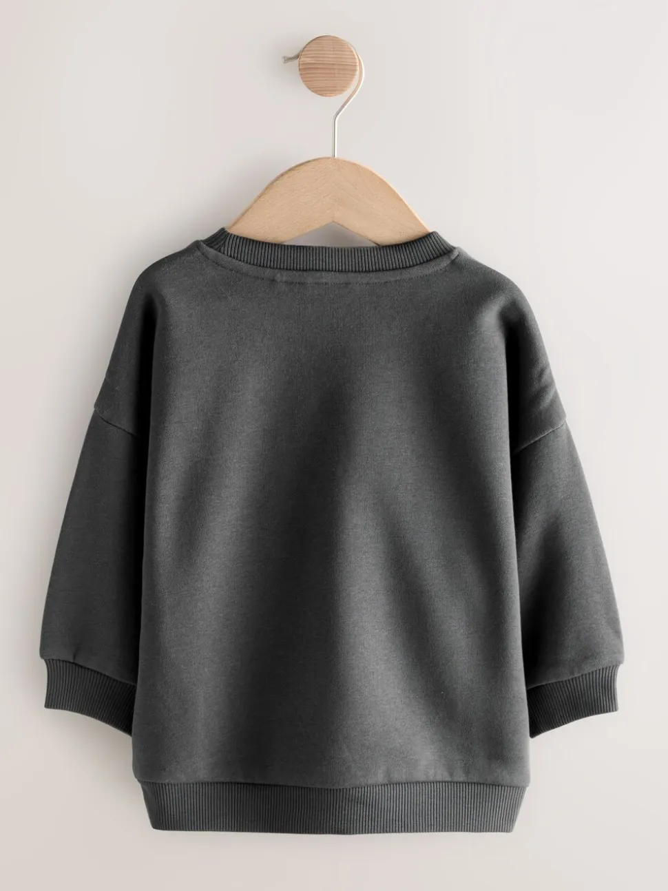 Antraciet - Sweatshirt met ronde hals en all-over print (3 mnd - 7 jr)