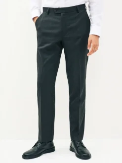 Antraciet - Tailored fit - Chique stretchy broek