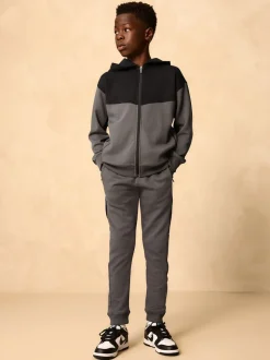 Antraciet - Tech Sportswear Hoodie and Joggers Set