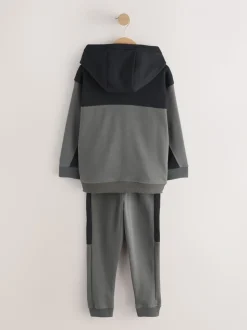 Antraciet - Tech Sportswear Hoodie and Joggers Set