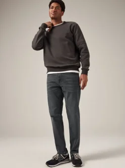 Antracietgrijs - Enkele - Slim fit klassieke stretchy jeans