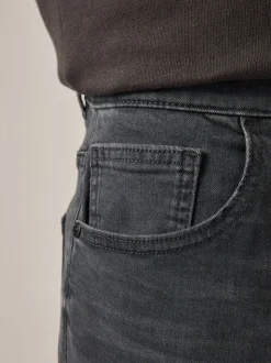 Antracietgrijs - Enkele - Slim fit klassieke stretchy jeans