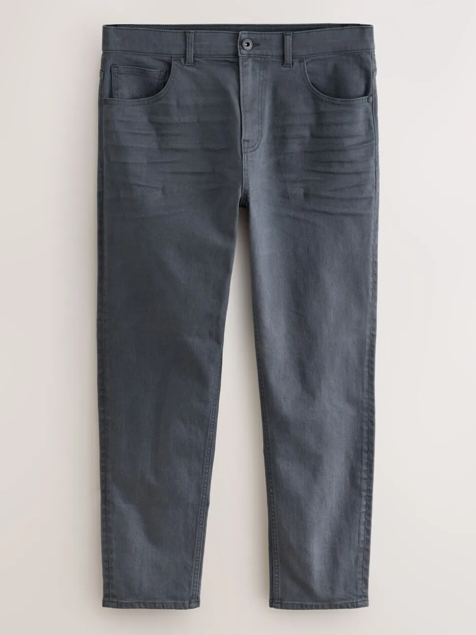Antracietgrijs - Klassieke stretchjeans met standaard taps toelopende pasvorm
