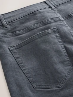 Antracietgrijs - Klassieke stretchjeans met standaard taps toelopende pasvorm