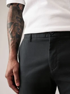 Antracietgrijs - Slim Fit - Stretchy chino