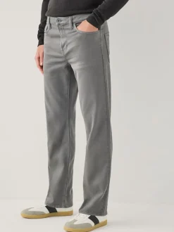 Antracietgrijs - Straight fit - Comfortabele stretchjeans