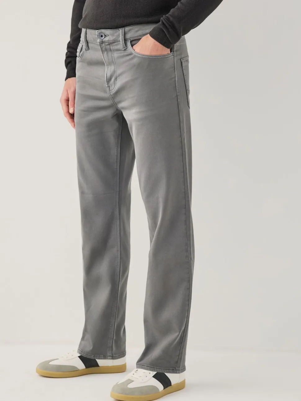 Antracietgrijs - Straight fit - Comfortabele stretchjeans
